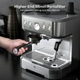 thumbnail image 2 of AOILE Espresso Machine with Grinder and Milk Frother – 15 Bar Pump for Cappuccino and Latte, 85oz Removable Water Tank, Stainless Steel, Steam Wand, Auto-Purge Function, 2 of 9