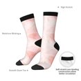 thumbnail image 2 of Yiaed Pink Marble Print Great elasticity Crew Socks Sports socks for Men and Women, 2 of 5