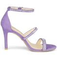 thumbnail image 5 of BLISSFUL STEP Women's Rhinestone Ankle Strap Heel Sandals, 5 of 5