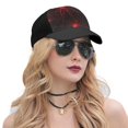 thumbnail image 5 of Xecao Red Spider On The Web print unisex vintage washed baseball cap, a soft and adjustable hat perfect for any casual style., 5 of 5