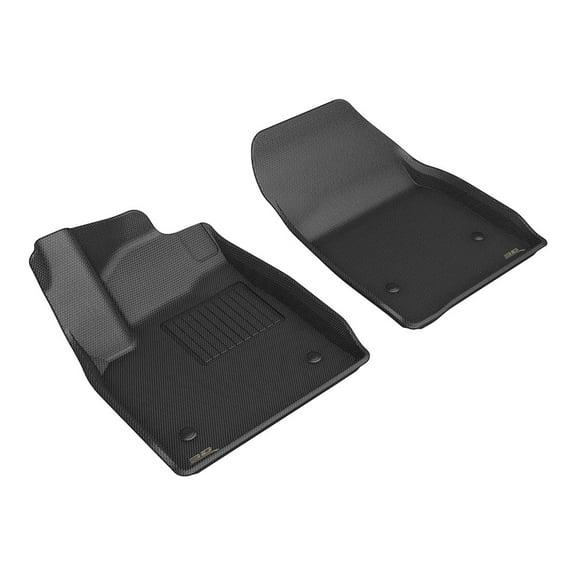 3D MAXpider Custom Fit Kagu Floor Mat (Black) Compatible with Cadillac Lyriq 2023-2024 - Front Row