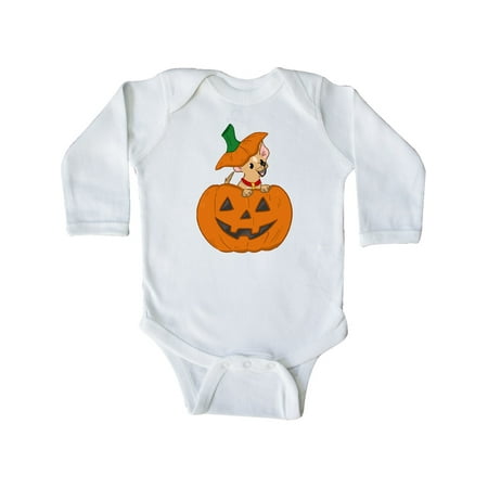 

Inktastic Halloween Chihuahua Pumpkin Gift Baby Boy or Baby Girl Long Sleeve Bodysuit