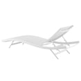 thumbnail image 4 of Lounge Chair Chaise, Set of 4, Aluminum, Metal, Steel, White, Modern Contemporary Urban Design, Outdoor Patio Balcony Cafe Bistro Garden Furniture Hotel Hospitality, 4 of 5