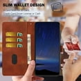 thumbnail image 6 of for Samsung Galaxy A15 Case, Wallet Case Flower Embossed Premium PU Leather Flip Protective Case Credit Card Holder Kickstand Magnetic Clasp Phone Cover Wrist Strap for Samsung Galaxy A15, Brown, 6 of 7