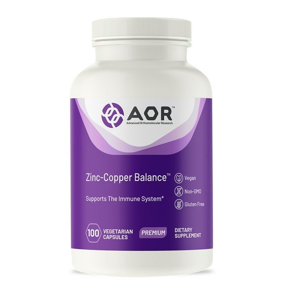 Advanced Orthomolecular Research AOR Zinc-Copper Balance™, 100 Capsules