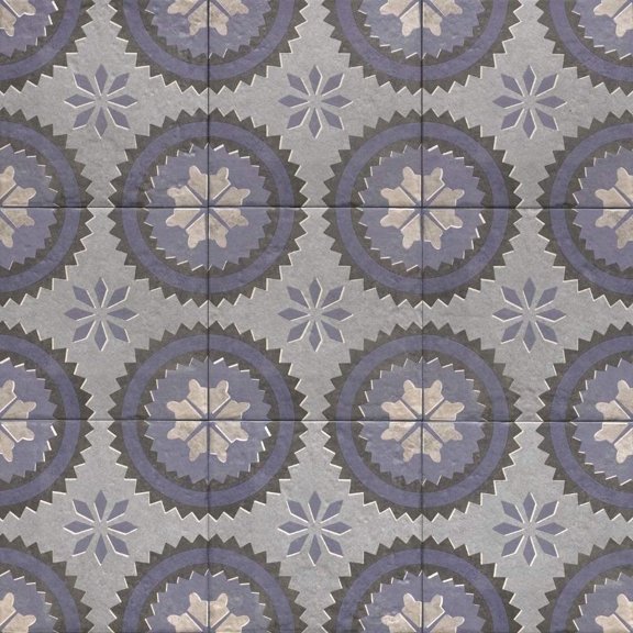 The Tile Life Verity Poppy 8" x 8" Azul Matte Porcelain Floor and Wall Tile, Case of 25