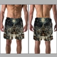 thumbnail image 3 of luoweisi Men's Beach Shorts Quick Dry Swim Trunks with Mesh Lining Christmas Night L, 3 of 5