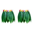 thumbnail image 4 of KAKOWELY Falda de baile hawaiana de hierba para adultos, 4 piezas, con guirnalda para fiesta luau en la playa (2 guirnaldas verdes + 2 faldas de hierba verde), 4 of 4