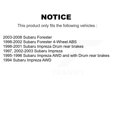thumbnail image 2 of Transit Auto Rear Brake Drum Shoes Spring and Cylinders Kit for Car Subaru Forester Impreza K8N-100441, 2 of 11