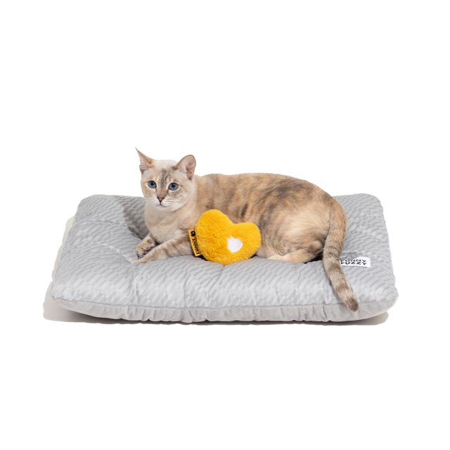 Alfombrilla de cama para mascotas Funny Fuzzy de 60 x 45 cm, lavable y reversible