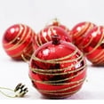 thumbnail image 4 of hulanddfd Christmas Tree Ornaments - Set of 6pcs Red Shatterproof Hanging Balls 6cm/2.36" Christmas Balls Decorations for Xmas Tree and Holiday Wedding Party, 4 of 7