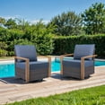 thumbnail image 3 of PARKWELL 4-Piece Outdoor Deep Seat Cushion Set, 22 x 24, Water Repellent, Fade Resistant, 6-Inch Thicken Deep Seat Bottom and Back Cushion for Chair, Sofa, and Couch, Navy, 3 of 8