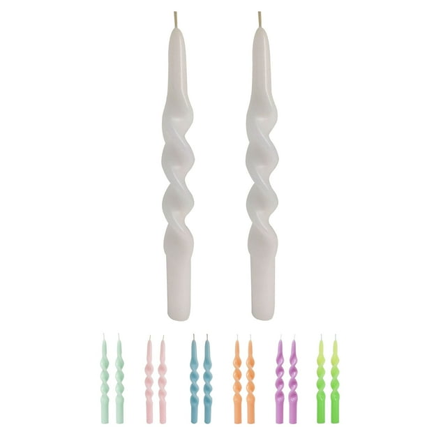 XINAOBAOLUO 10 inch Unscented Candles White Long Candles Taper Candles Dripless Candle Sticks