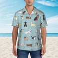 thumbnail image 2 of Balery Dog Pets Camisas hawaianas de manga corta para hombre, camisas playeras de corte holgado, camisas de vacaciones con botones,3X-Large, 2 of 7