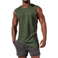 thumbnail image 1 of Langwyqu Summer Sleeveless Men Solid Color Tank Tops Sport Muscle Crewneck Shirt, 1 of 4