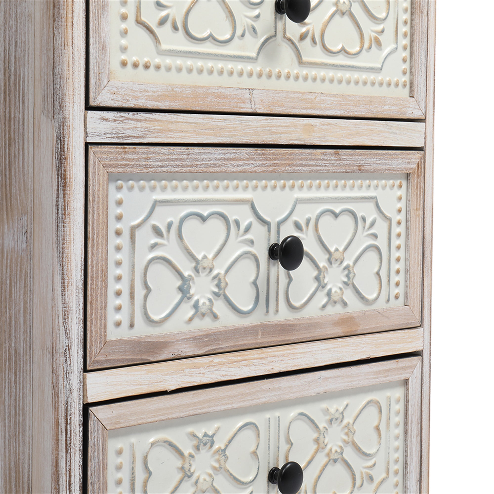 Kepooman 3 Drawer Nightstand, Durable Solid Wood and MDF Finish Fir Construction Decorative Storage Cabinet, Bedroom, Living Room, Entryway Washed White Finish Iron Carved Nightstand Kepooman 3 Drawer Nightstand, Durable Solid Wood and MDF Finish Fir Construction Decorative Storage Cabinet, Bedroom, Living Room, Entryway Washed White Finish Iron Carved Nightstand