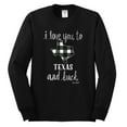 thumbnail image 2 of Wild Bobby, I Love You To Texas And Back Plaid Pop Culture Mens Long Sleeve Shirt, Black, Small, 2 of 3
