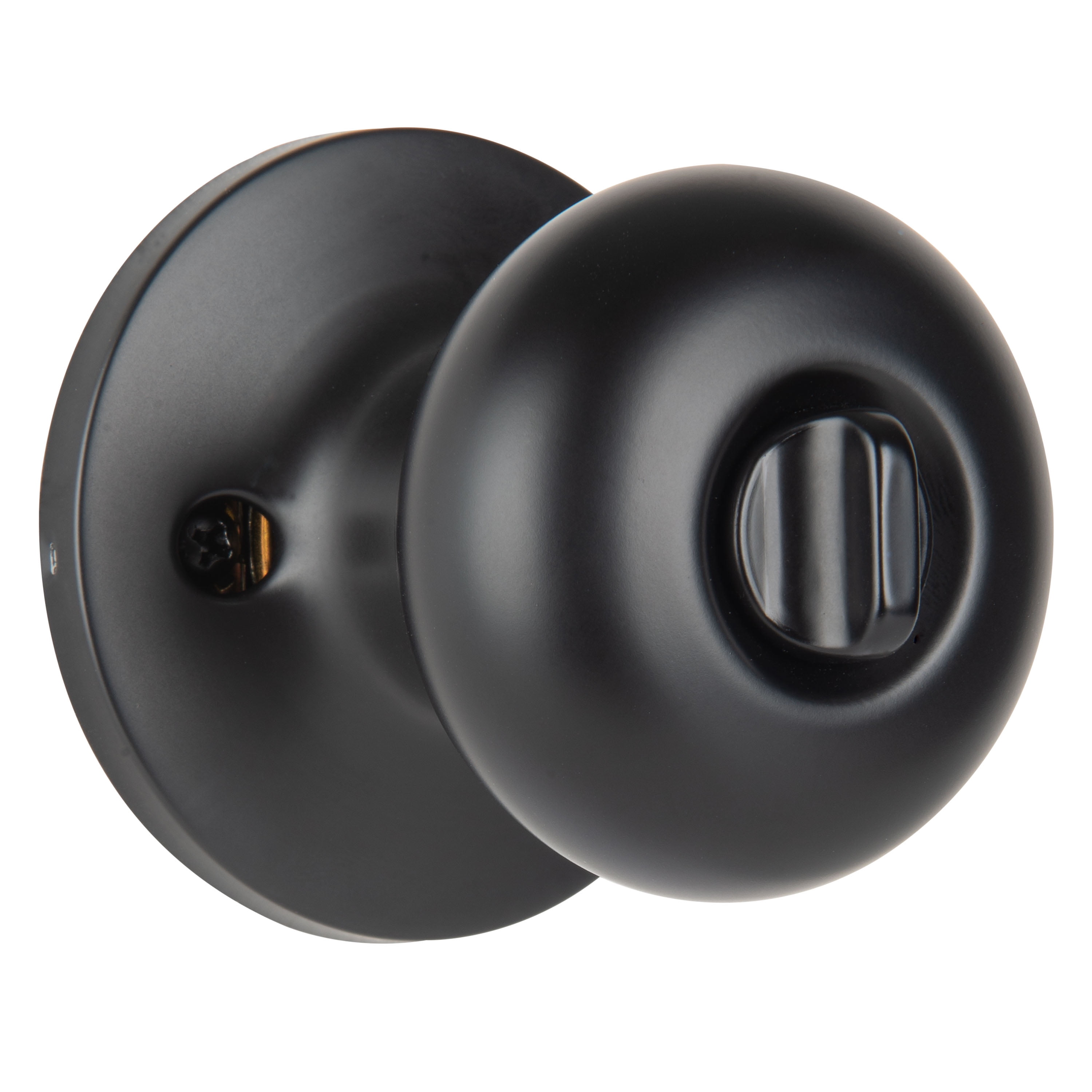 Brinks Matte Black Mushroom Doorknob, Keyed Entry, 1-Piece