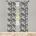 thumbnail image 3 of Ambesonne Butterfly Curtains, Summer Season Animal, Pair of 28"x84", Pale Pink Orange Black, 3 of 5