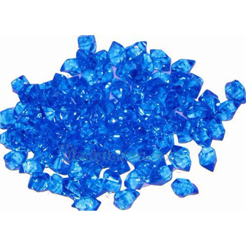 Acrylic Ice Crystal Rocks Vase Filler 23 X 18MM Blue (1 LB/Bag