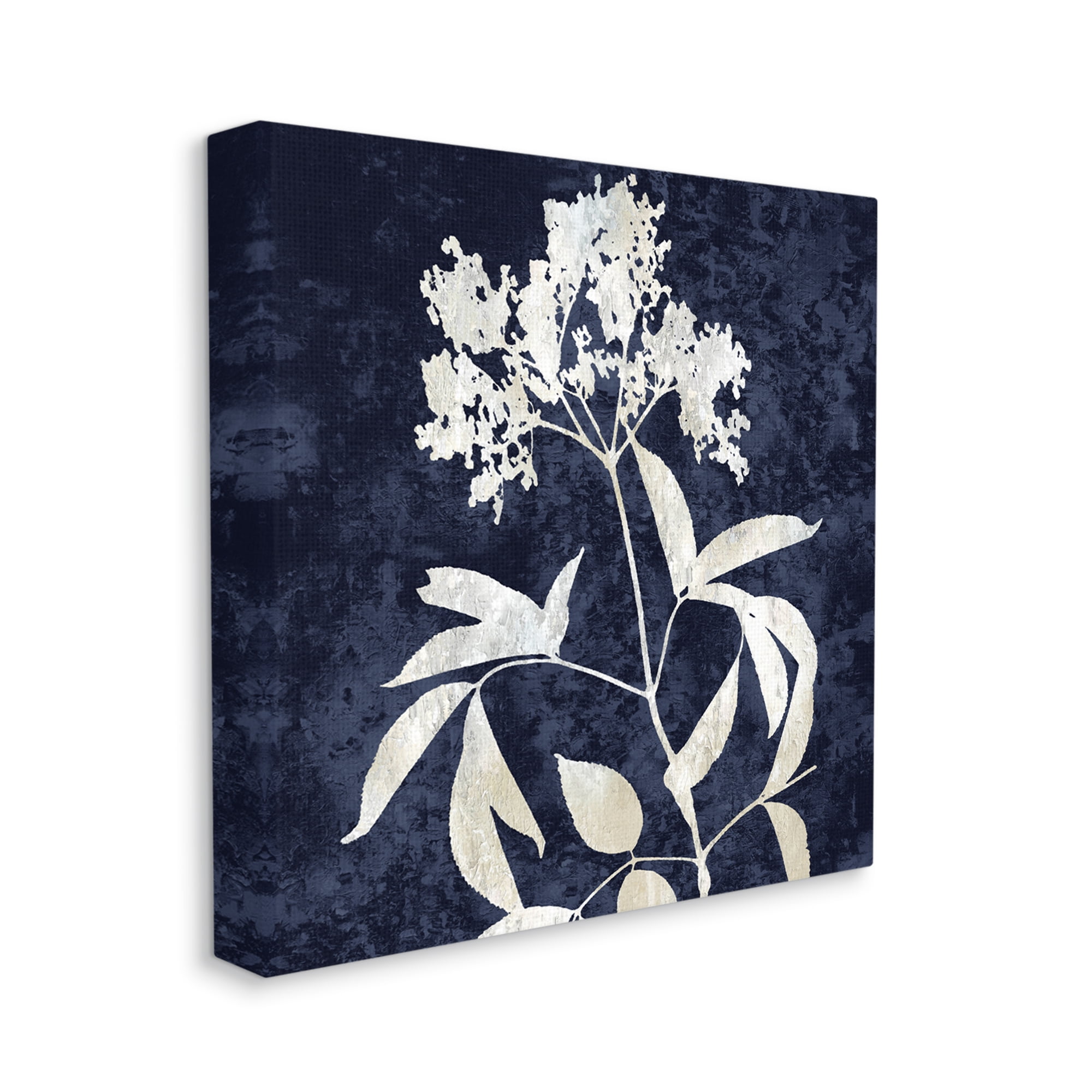 Stupell Industries Contemporary Flower Sprig Botanical Leaves Shapes Design Graphic Art Gallery Wrapped Canvas Print Wall Art, Design by Danielle Carson
