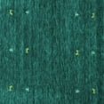 thumbnail image 1 of Ahgly Company Machine Washable Indoor Square Abstract Turquoise Blue Contemporary Area Rugs, 6' Square, 1 of 4