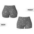 thumbnail image 5 of Fotbe Airplane Routes Around The World Seamless Shorts, Womens Workout Shorts High Waist Stretch Booty Short for Gym/Yoga/Running/Biking-, 5 of 9