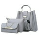thumbnail image 2 of Conjunto de 3 bolsos para mujer | Bolso tote, bandolera y clutch | Piel sintética con borla y asa superior | Gran capacidad para el trabajo y viajes, 2 of 5