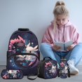 thumbnail image 2 of Yuyamidu Axolotl Kids Backpack Set for Boys Girls Age 8-10 School Bookbag with Lunch Bag Pencil Box Lightweight School Bag with Zipper Side Pockets 4 in 1 Set, 2 of 8