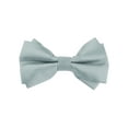 thumbnail image 1 of INSPIRE CHIC Corbatas de moño preatadas para hombres, de doble capa, ajustables, de color sólido, plateadas, 1 of 4