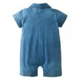 thumbnail image 3 of Summer Infant Baby Short-sleeved Shorts Cotton Knitted-Denim One-piece Romper, 3 of 7