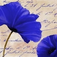 thumbnail image 2 of Sasha 15x15 White Modern Wood Framed Museum Art Print Titled - Coquelicots Bleues II, 2 of 4