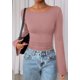 thumbnail image 5 of Top Corto de Manga Larga PRETTYGARDEN para Mujer en Rosa Polvoriento XS, 5 of 9