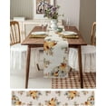 thumbnail image 6 of Thanksgiving Fall Table Runner 70 Inches Long, Pumpkins Autumn Maple Leaves Cotton Linen Kitchen Dinner Table Runners, Farmhouse Burlap Tablerunner for Thanksgiving/Dresser/Dining/Party/Wedding Decor, 6 of 6
