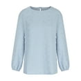 thumbnail image 4 of Xunlbb Plus Size Tops for Women, Women's Loose Long Sleeve Round Neck T-Shirt Bottoming Top S-2XL Gifts for Her, 4 of 6