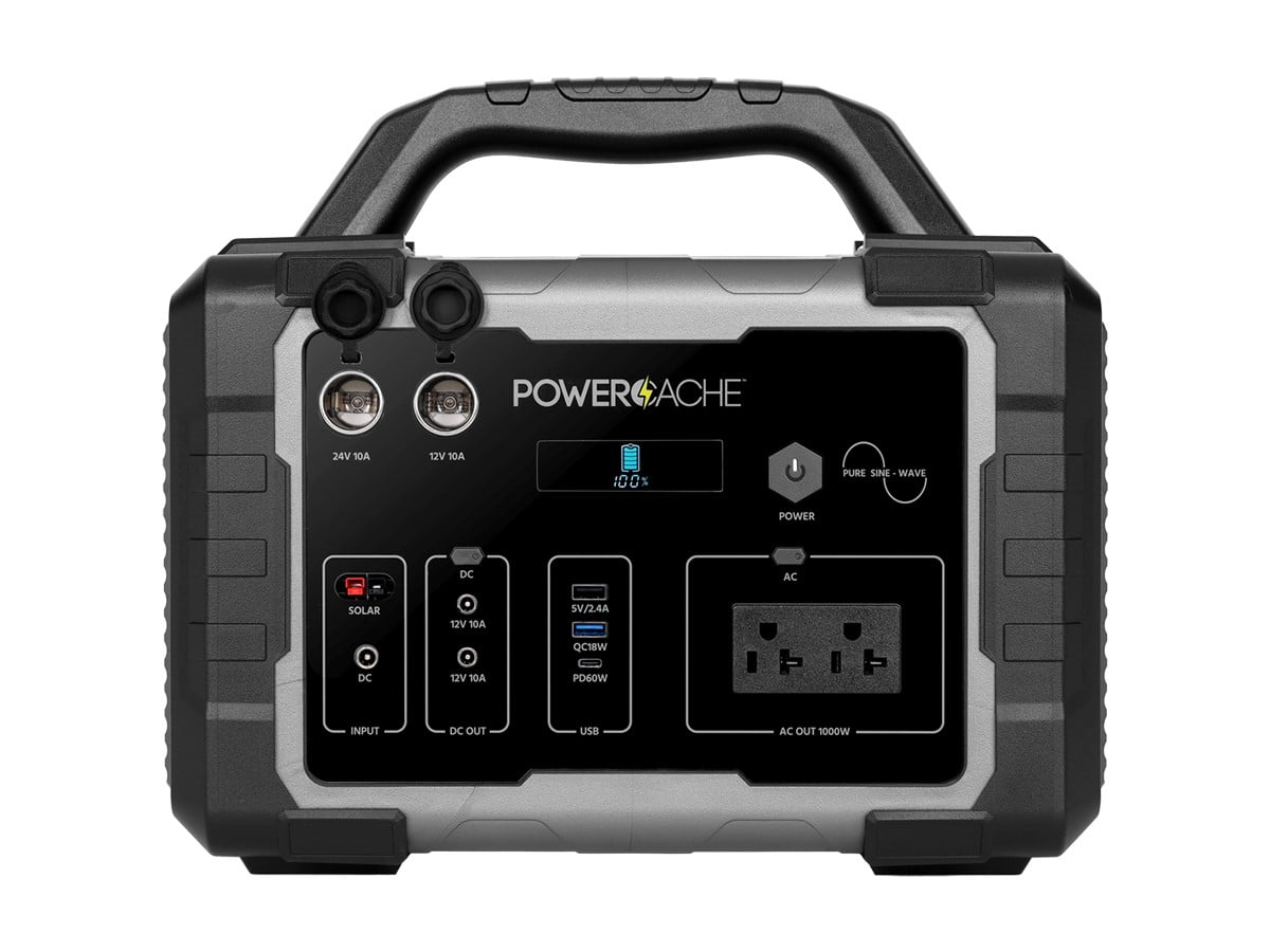 Monoprice 1000 Lithium Portable Power Station, 1075Wh Solar Generator (Solar Panel Not Included) with 1000W Pure Sine Wave AC Outlet, 60W USB-C PD Output, LED Light for Outdoors, Camping, Blackouts
