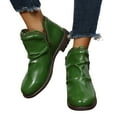 thumbnail image 4 of Ketyyh-chn99 Womens Ankle Booties Ankle-High Boots Slip On Daily Wear Heel Shoes Green,42, 4 of 5