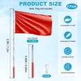 thumbnail image 3 of Uxcell 2-Pack Telescopic Handheld Flagpoles, 3.9ft/1.2m Stainless Steel Handheld Portable Extendable Flagpole [Red], 3 of 7
