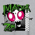 thumbnail image 3 of Invader ZIM - ZIM Angry - Retro Checkered Board - Juniors Ideal Flowy Muscle T-Shirt, 3 of 5