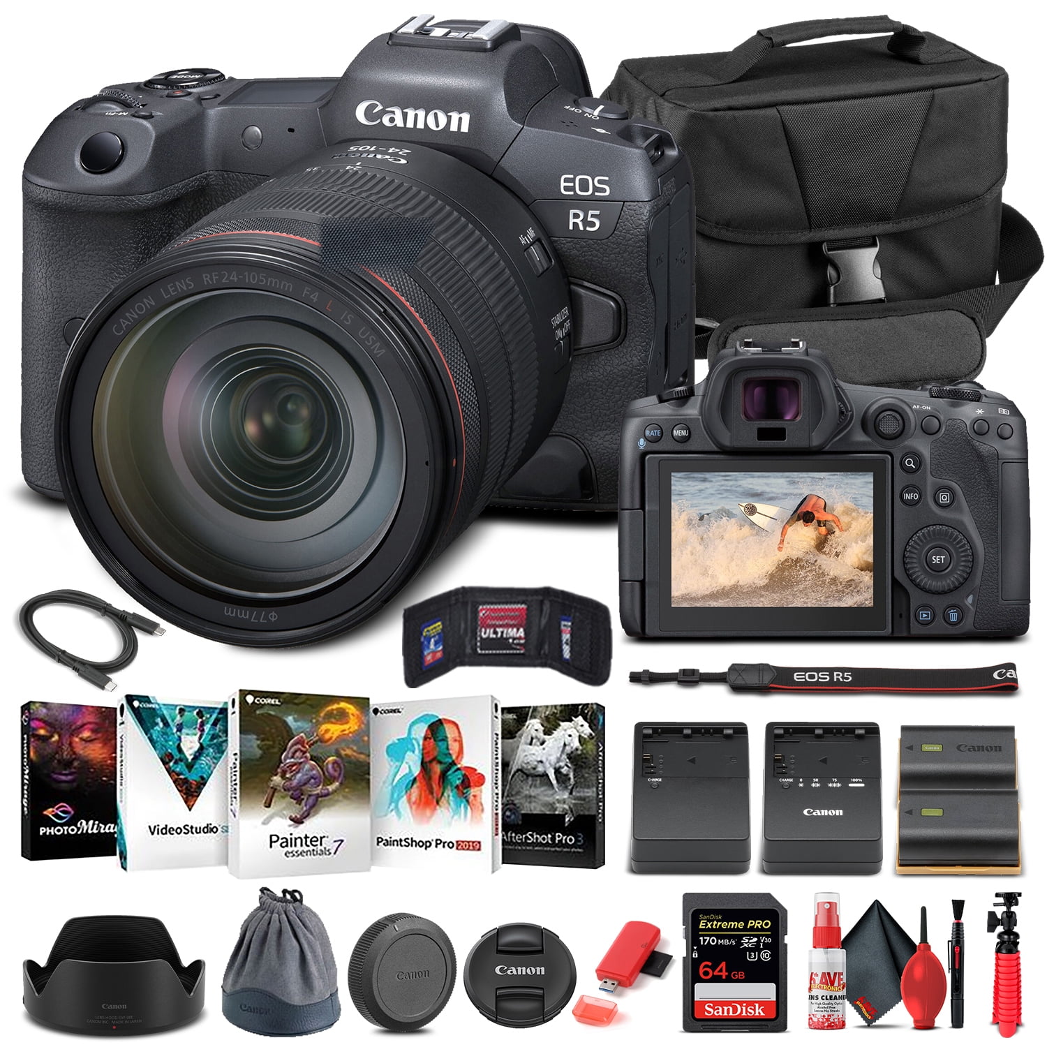 Canon EOS 5D Mark IV DSLR Full Frame Camera with 24-105mm Lens