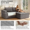 thumbnail image 5 of Holaki 5 in 1 Modular Sectional Sofa with Movable Ottoman, L-Shaped Convertible Boneless Couch for Living Room, Corduroy Deep Seat Sofa, Gray, 5 of 9