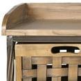 thumbnail image 4 of SAFAVIEH Isaac Rustic 3 Drawer Wooden Storage Bench, Oak, 4 of 5