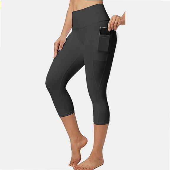 Abdominal Control Padded Yoga Pants for Women Breathable Lightweight with Pockets Sport Pants