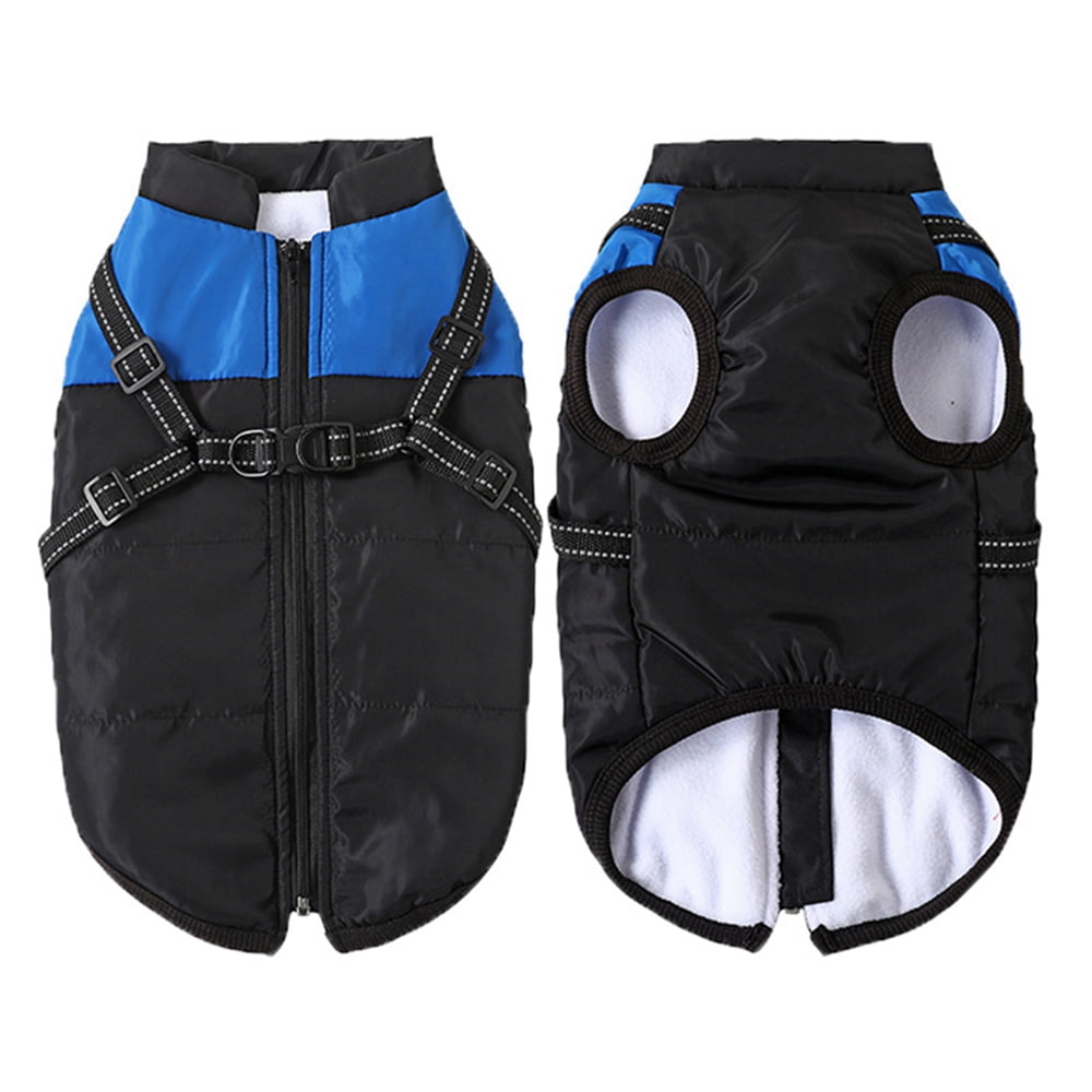 Aosijia Pet Dog Jacket With Harness Waterproof Dogs Vest French Bulldog