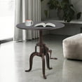 thumbnail image 5 of Rustic Bar Table  Small Bistro Table 19.7-25.6inch Height Adjustable Vintage Side Table in Living Room Cast Iron Metal Swivel Tabletop, 5 of 10