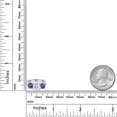 thumbnail image 5 of Gem Stone King 925 Sterling Silver Round White Topaz and Purple Amethyst 3-Stone Women's Ring 9.40 Ct (Size 9), 5 of 5