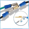 thumbnail image 2 of 25 Pcs Piggyback Spade Connectors, 3 Way Adapter Dual Male to Single Female Brass Quick Disconnect C, 2 of 4