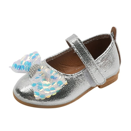 

fvwitlyh Gilrs Boots Girls Mukluk Boots Summer And Autumn Fashion Girls Casual Shoes Colorful Sequins Bow Flat Toddler Shoes Girl 7 Boots for Girls