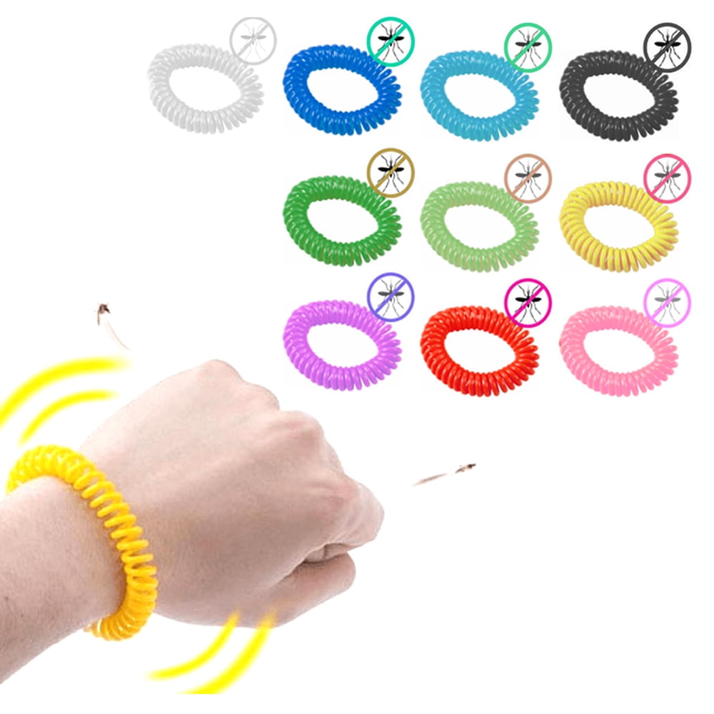 Natural Mosquito Repellent Bracelet Bug Insect Protection Deet-Free 10 Pack US 