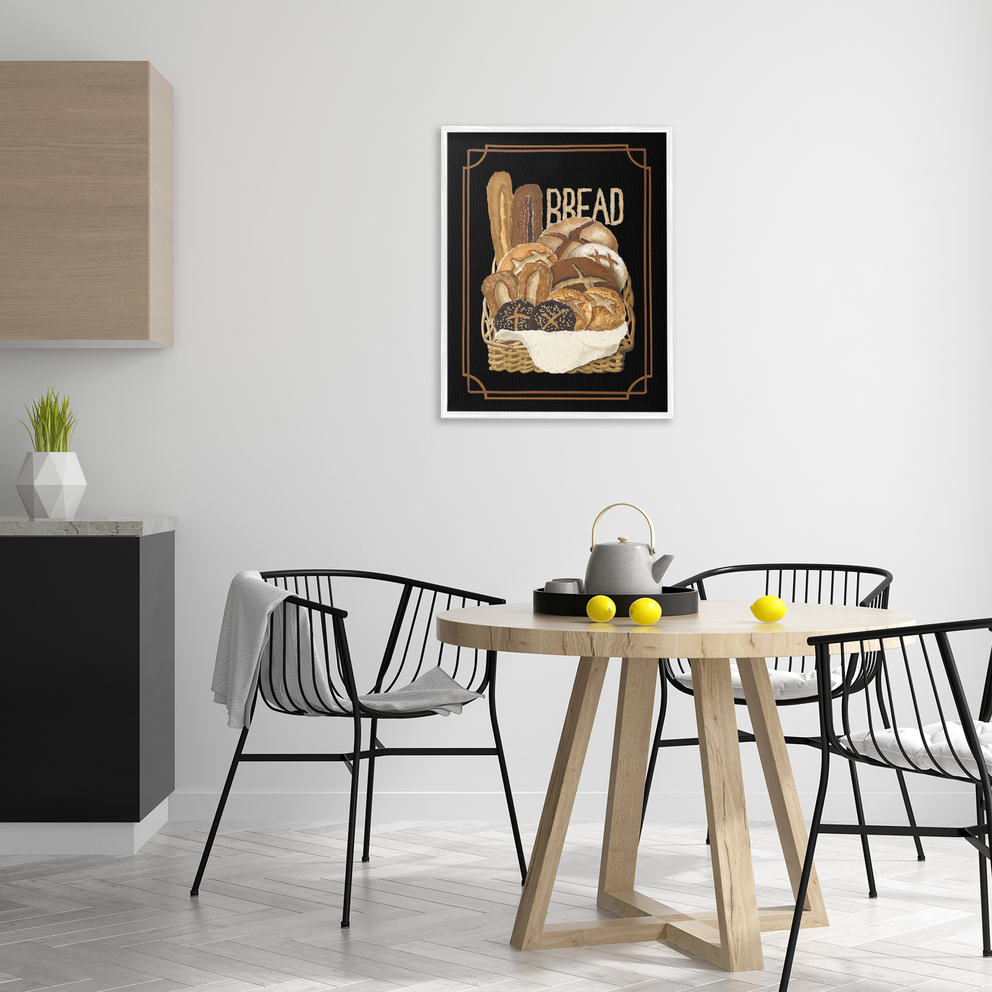 Stupell Industries Traditional Bread Basket Food & Beverage Painting White Framed Art Print Wall Art, 24 x 30